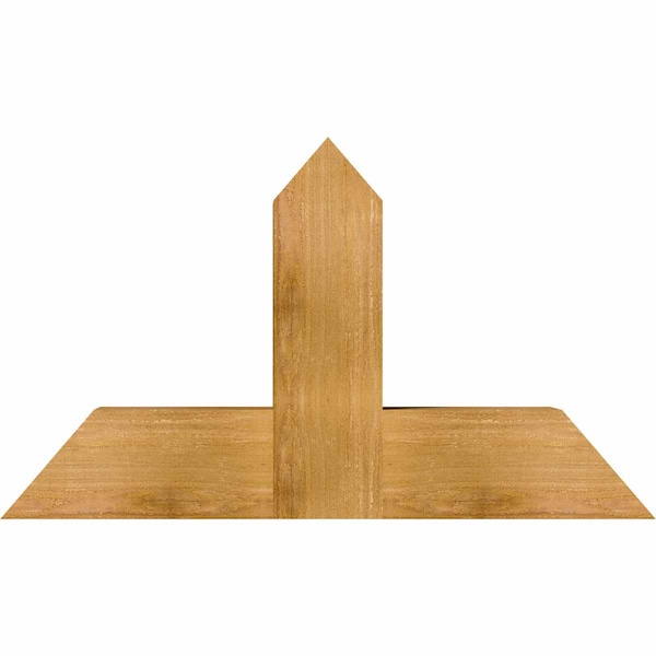 Ekena Millwork Portland Rough Sawn Timber Gable Bracket, Western Red Cedar, 36"W x 21"H x 6"D x 6"F, 14/12 Pitch GBW036X21X0606POR00RWR - main